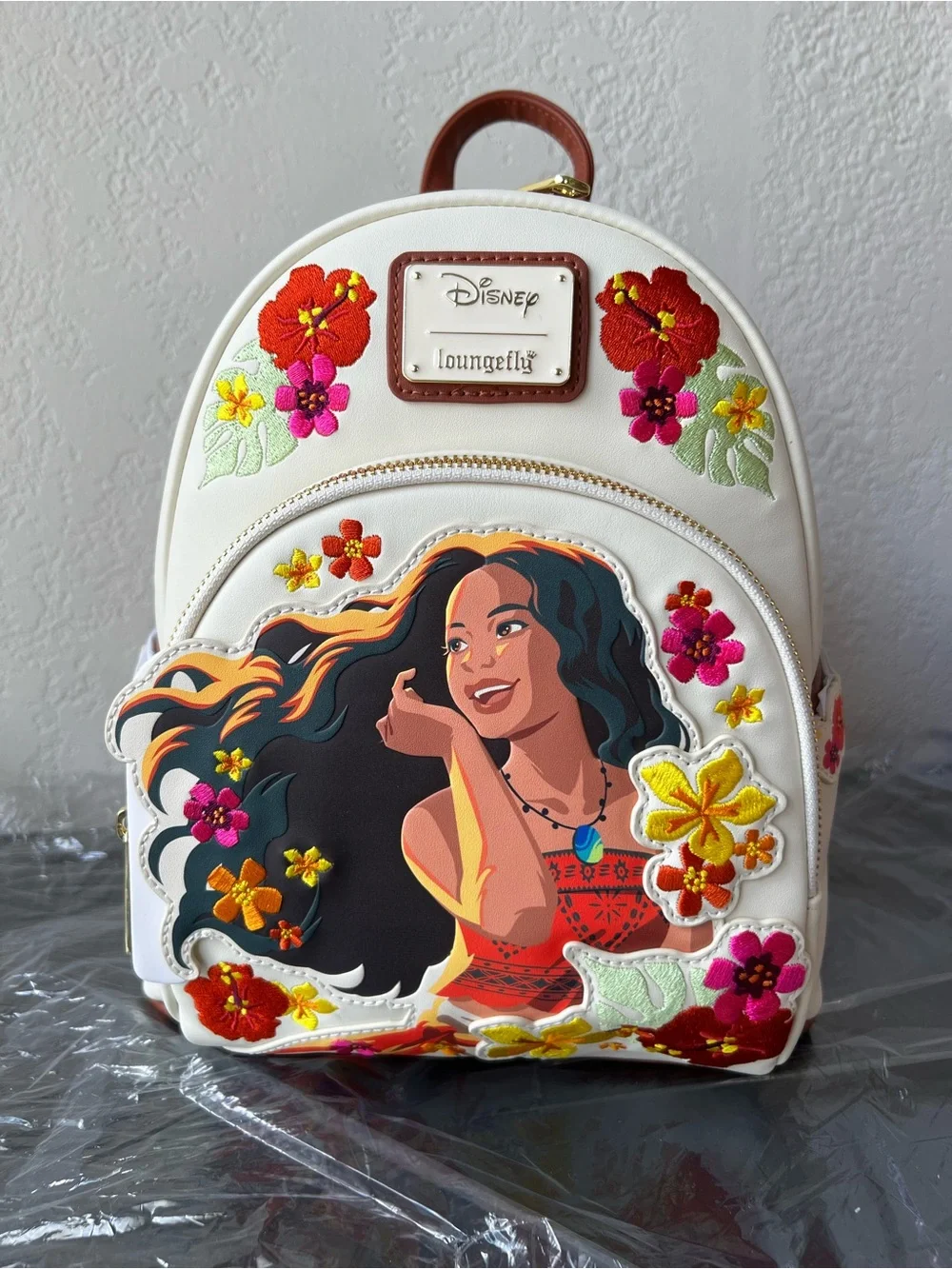 NWT Loungefly Disney Moana (Live Action) Floral Mini Backpack